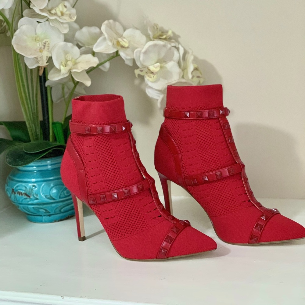 Jessica Simpson Red Luzita Ankle Bootie 8.5